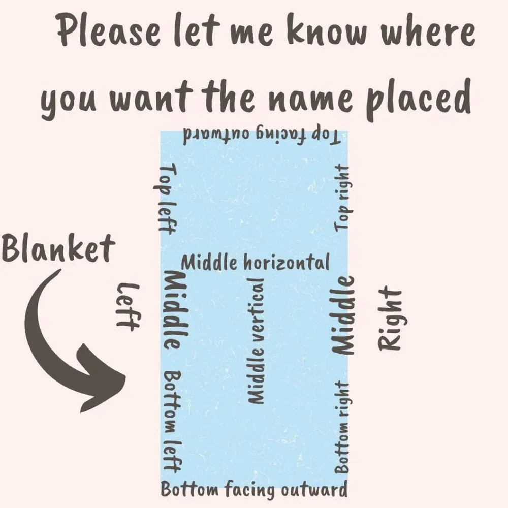 Custom Embroidered Juicy Couture blanket | Embroidered pet blanket